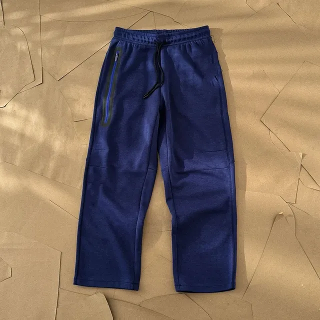Nike Tech Fleece Joggers Navy with Reflective Zip
