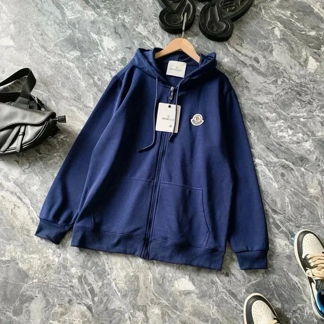 Moncler Zip-Up Hoodie Logo Patch