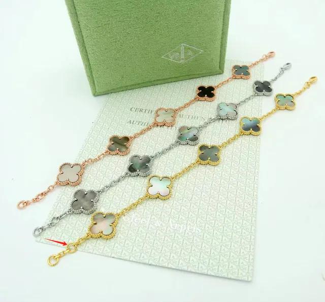 Van Cleef & Arpels Alhambra Bracelet Four-Leaf Clover with Mother-of-Pearl