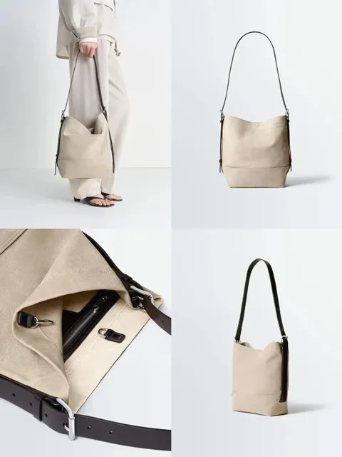 Loewe Hammock Bucket Bag Canvas and Leather
