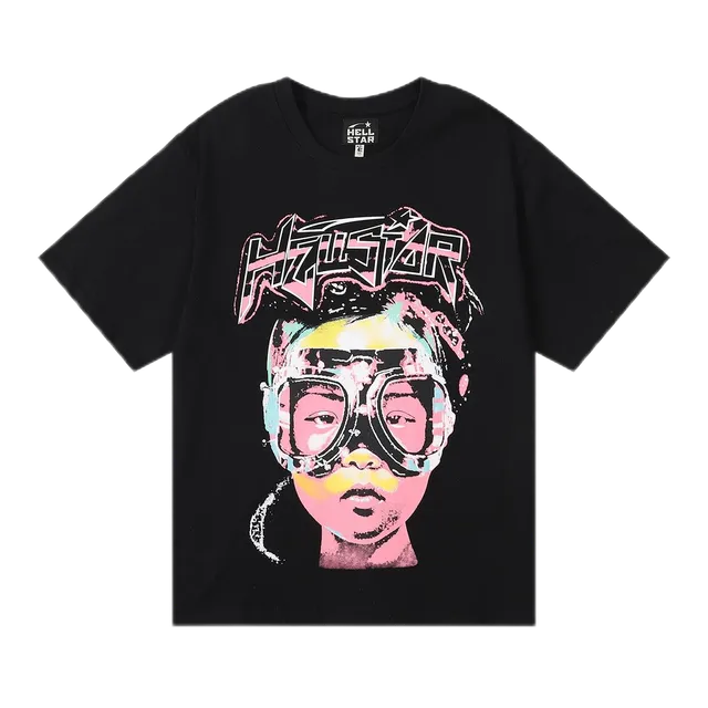 Hellstar Graphic Tee Neon Portrait Print