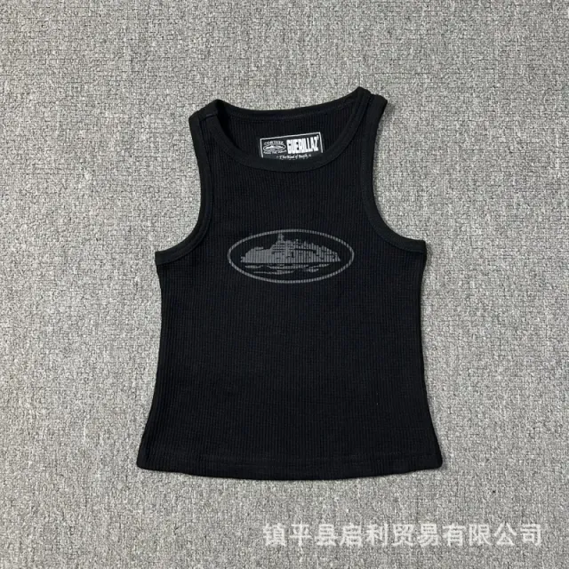 Corteiz Ribbed Tank Top Godzilla Logo