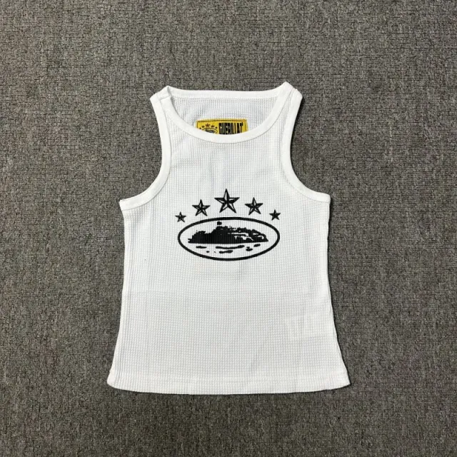 Corteiz Waffle Tank Top Five Stars Logo