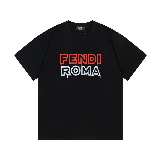 Fendi Roma Graphic Tee Dripping Logo