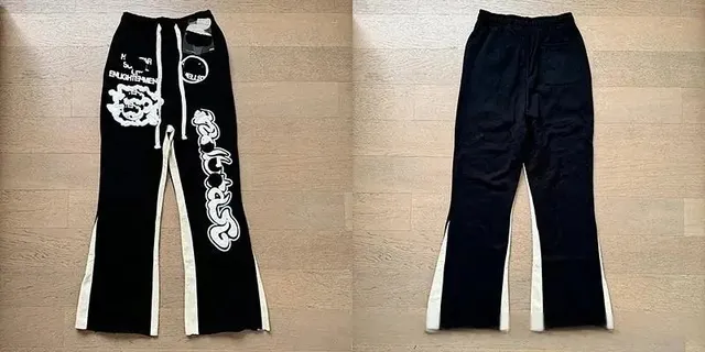 Broken Planet Flared Sweatpants Graphic Print