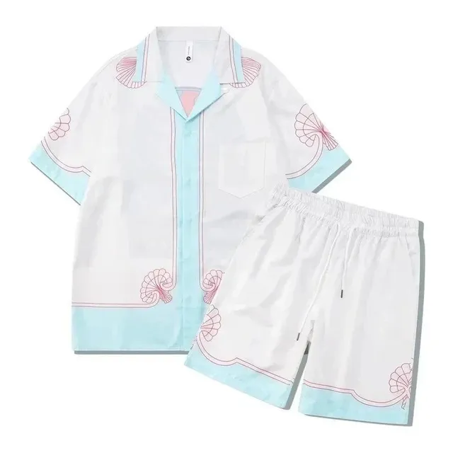 Gallery Dept. Short-Sleeve Shirt and Shorts Set Seashell Print