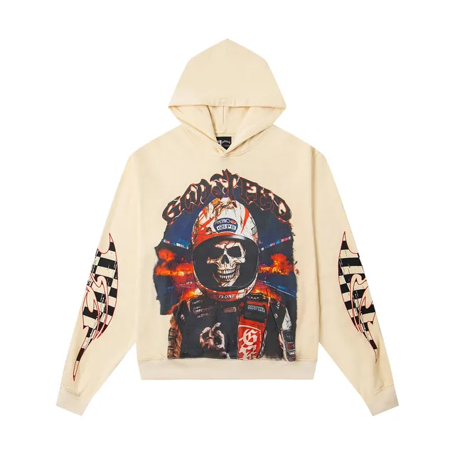 Godspeed Graphic Hoodie Skull Racer Print