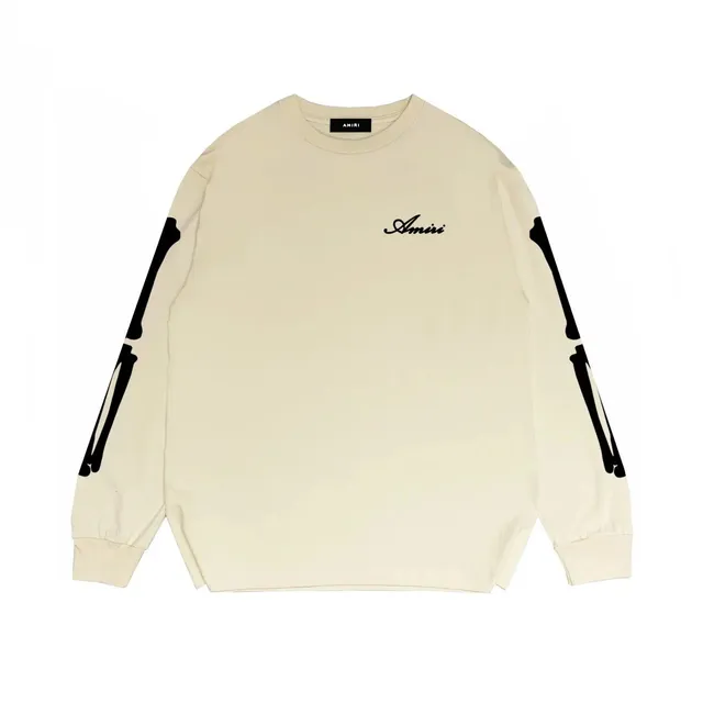 Amiri Long Sleeve Tee Bone Print