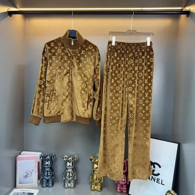 Louis Vuitton Velvet Tracksuit Monogram