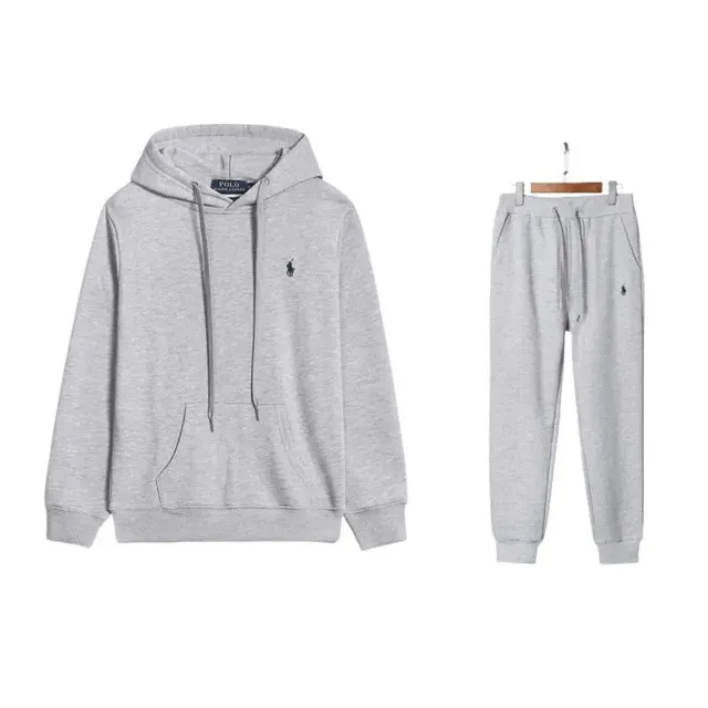 Polo Ralph Lauren Hoodie and Joggers Set Heather Grey