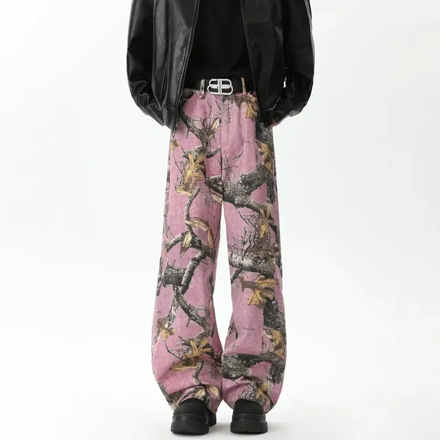 Balenciaga Wide-leg Trousers Camouflage Print
