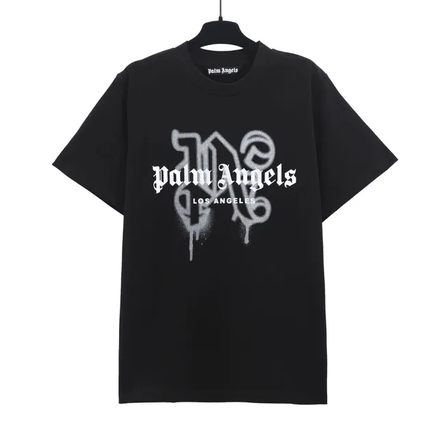 Palm Angels Graphic Tee Spray Paint Logo