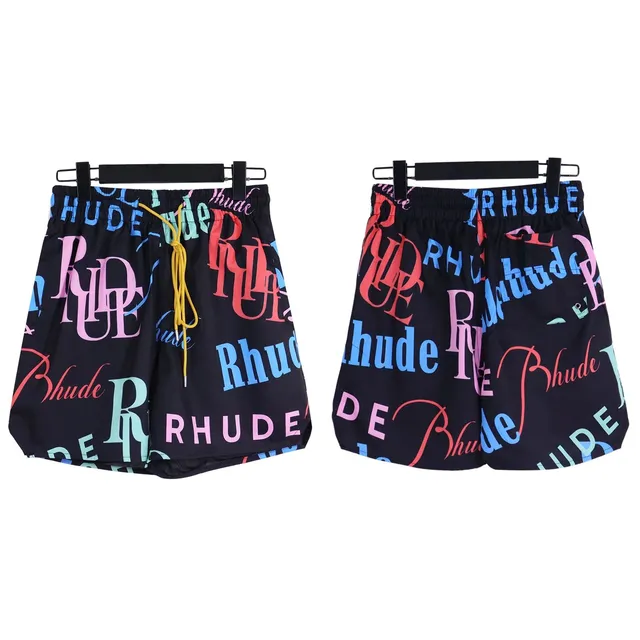 Rhude Logo Print Shorts Multicolor Logo All-Over