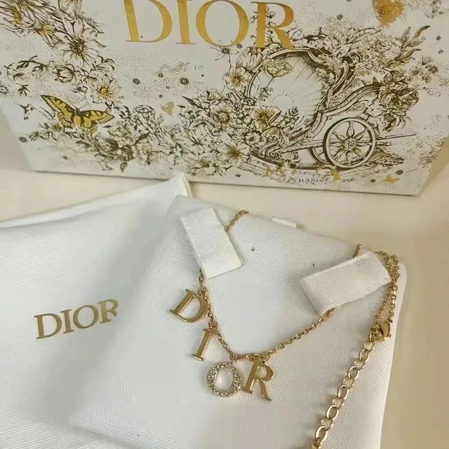 Dior Dior字母项链 Crystal-Embellished