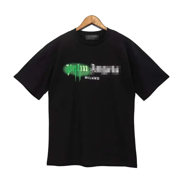 Palm Angels Graphic Tee Green Logo Print