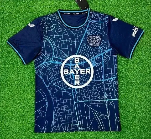 Bayer Leverkusen Jersey Map Print