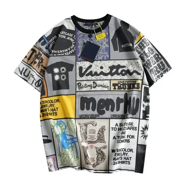 Louis Vuitton T-Shirt Menrhu Patchwork Print