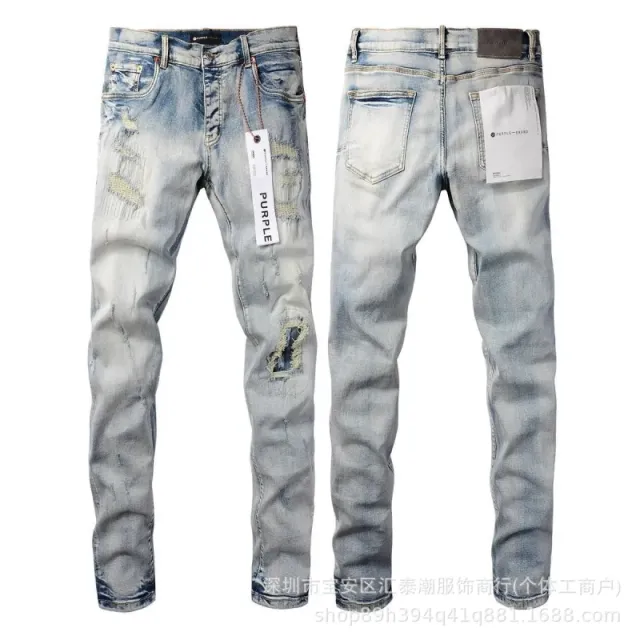 Distressed Slim Fit Jeans Washed Destroyed