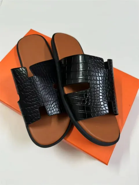 Brown + black crocodile pattern