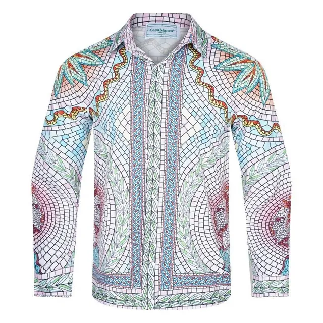 Casablanca Long-Sleeve Shirt Mosaic Print