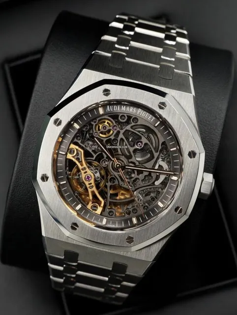 Audemars Piguet Royal Oak Skeleton Stainless Steel with Gold Accents