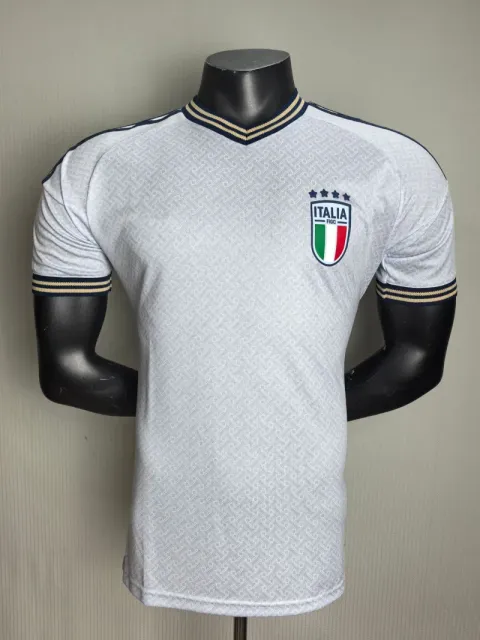 Adidas Italy National Team Jersey V-Neck Patterned