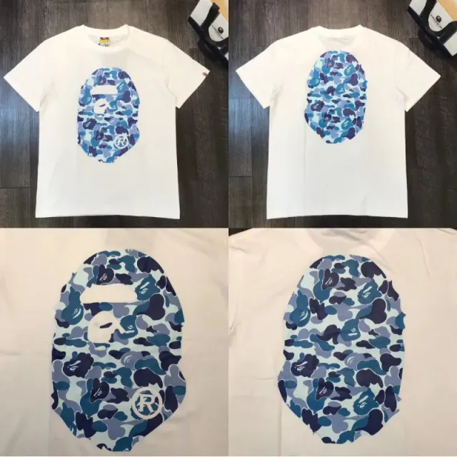 BAPE Ape Head Tee Blue Camo