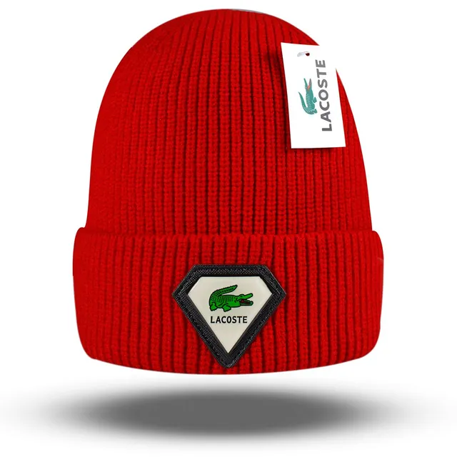 Lacoste Ribbed Beanie Crocodile Patch