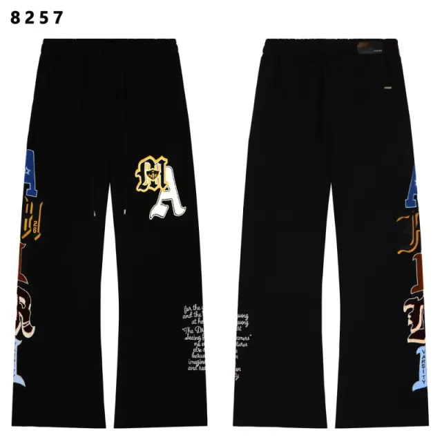 Amiri Wide-Leg Sweatpants Graphic Print