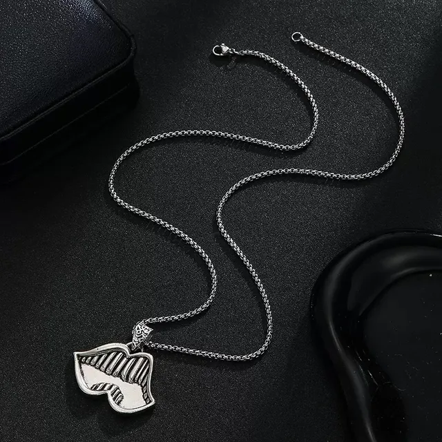 Chrome Hearts Lips Pendant Necklace Sterling Silver