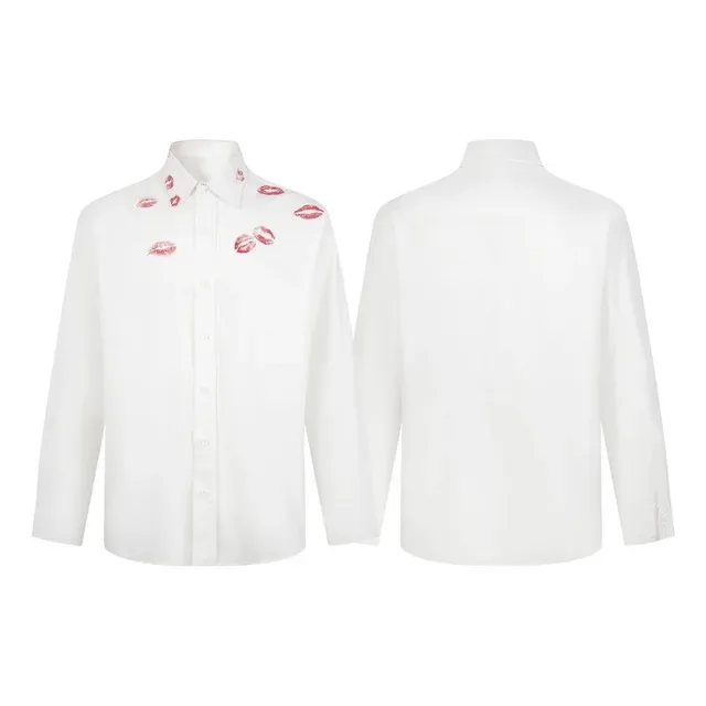Balenciaga Printed Shirt Kiss Print