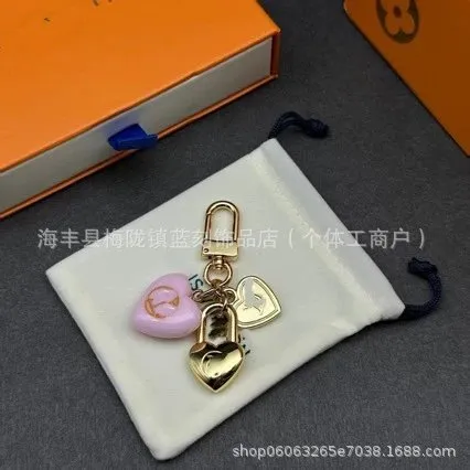 Tiffany & Co. Heart Lock Charm Pink Enamel and Gold-Tone