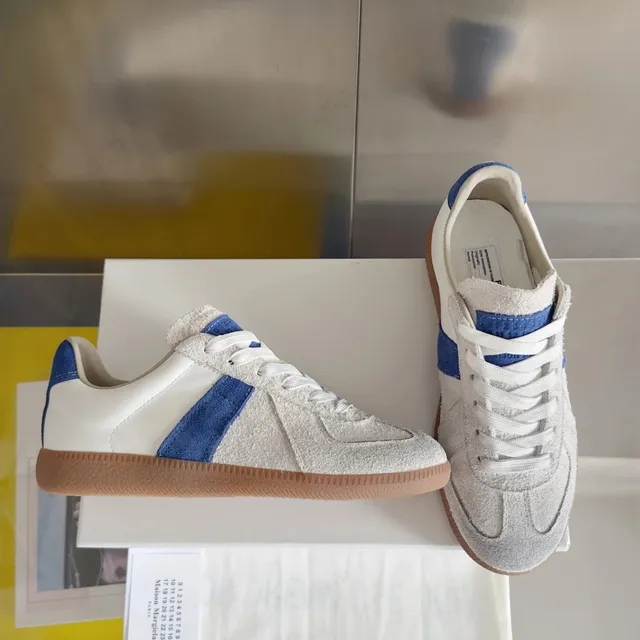 Maison Margiela Future Sneaker White Blue Suede