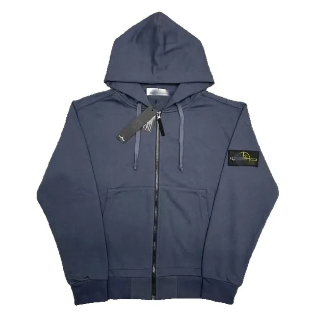 Stone Island Zip-Up Hoodie Compass Patch