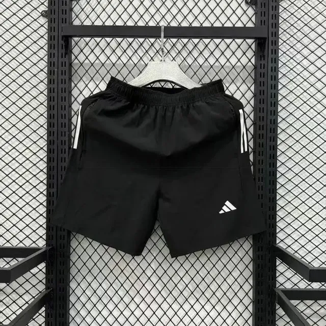 Adidas Three Stripes Shorts Black with White Stripes