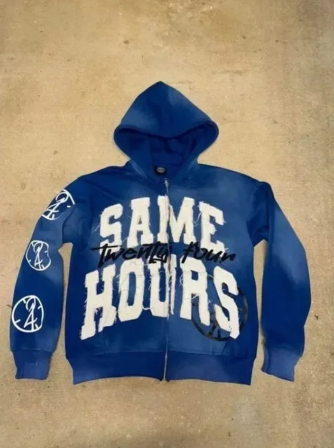 Same 24 Hours Zip-Up Hoodie Twenty Four