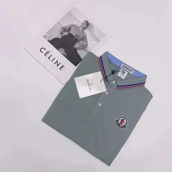 Moncler Polo Shirt Tri-Color Collar