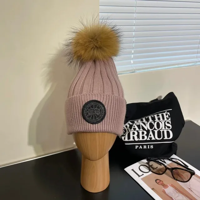 Canada Goose × Paris Saint-Germain Pom Pom Beanie Ribbed Knit with Fur Pom