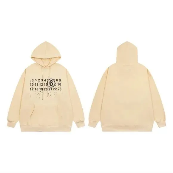 Maison Margiela Hooded Sweatshirt Numbers Print