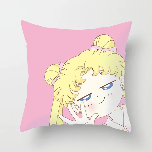 Sailor Moon Decorative Pillow Chibi Character Print