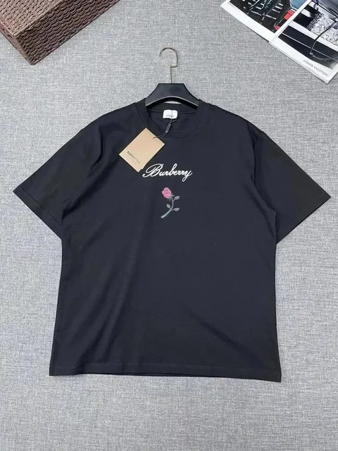 Burberry Rose Logo Tee Embroidered Rose