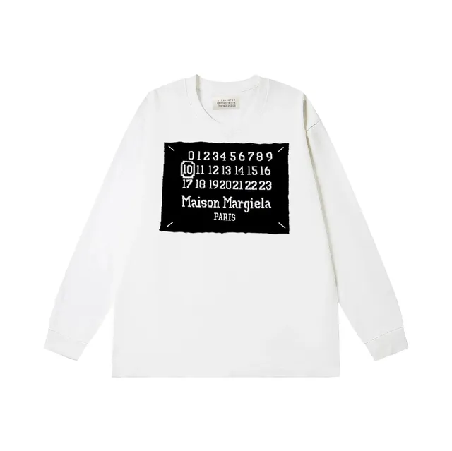 Maison Margiela Long-Sleeve Tee Numbers Patch
