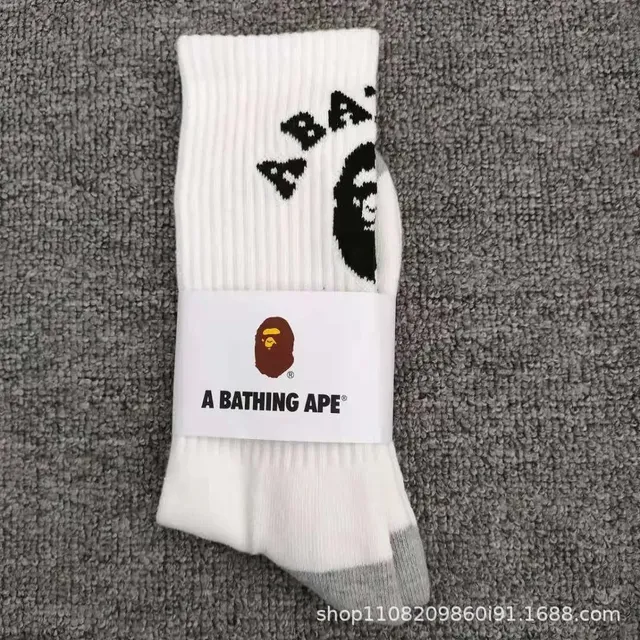 BAPE Crew Socks Ape Head Logo