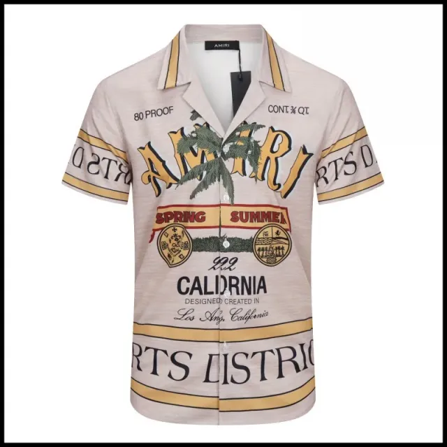 Amiri Camp Collar Shirt California Print