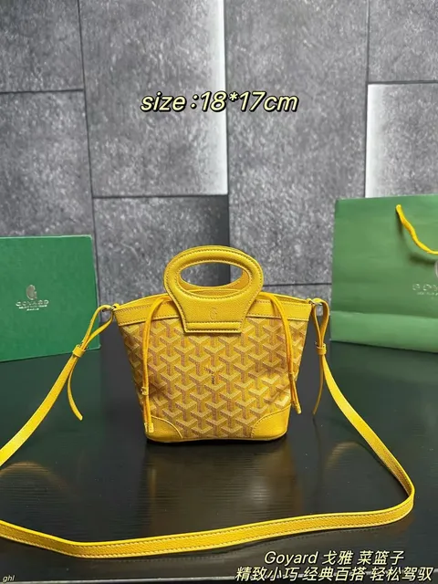 Goyard St. Louis Mini Yellow Goyardine Canvas