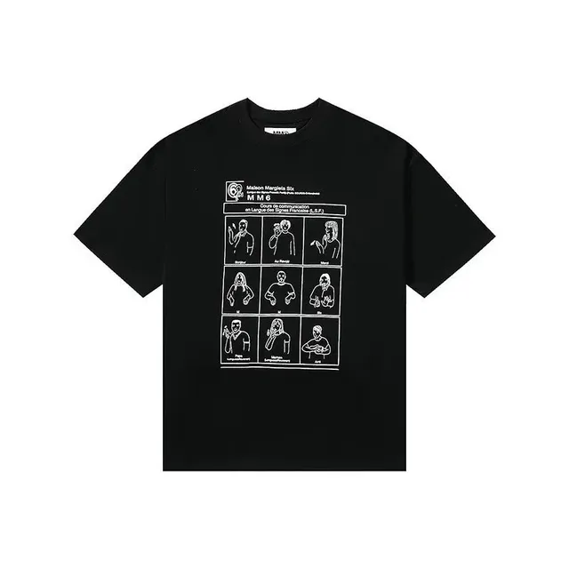 Maison Margiela Graphic T-Shirt LSF Communication Chart Print