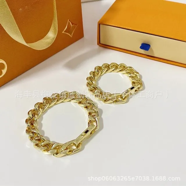 金色古巴手链男款