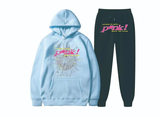 Sp5der Hoodie and Joggers Set Spider Web Graphic