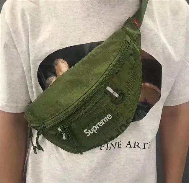 Supreme Waist Bag Logo Print Green