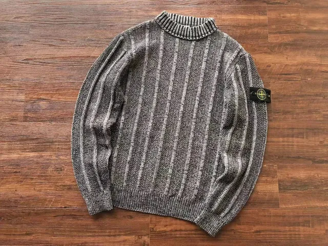 Stone Island Knit Sweater Ribbed Stripe